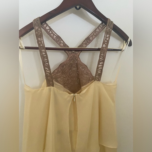 NWT BCBGMAXAZRIA elegant top, size small, color Light Almond - Picture 5 of 12